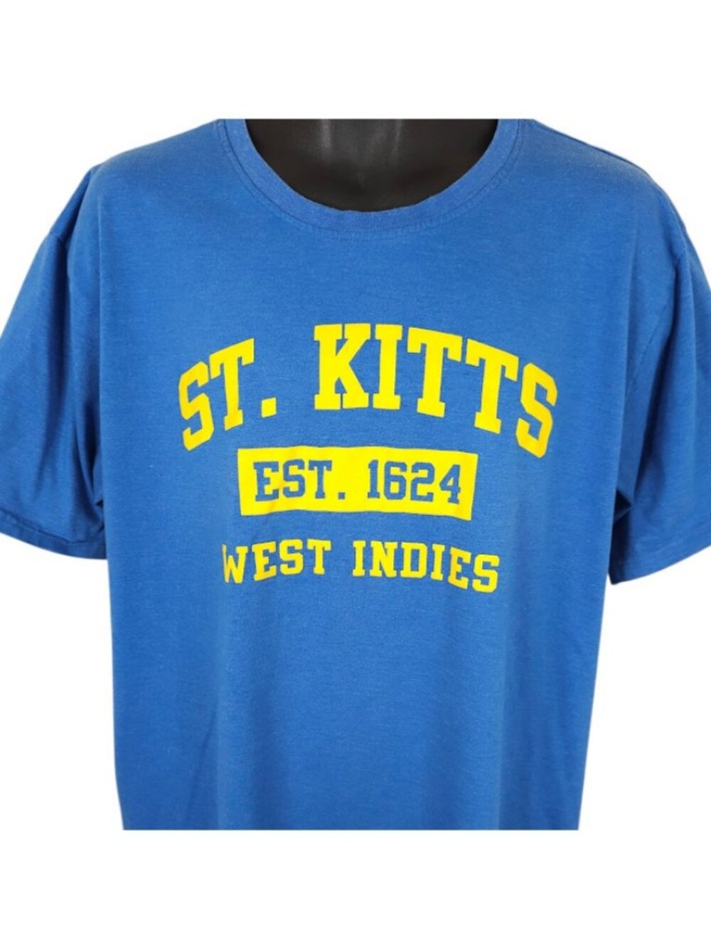 Saint Kitts T Shirt Mens Size 2XL Blue West Indies Travel Destination Tee